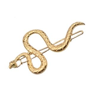 2" Snake Hair Barrette Gold Plated